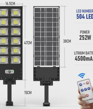 Krachtige Solar Buitenlamp met Bewegingssensor - LED Tuinverlichting