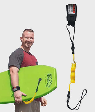 Veiligheid Surf Leash met Enkelband - Coiled Koord voor Bodyboard & Surfplank