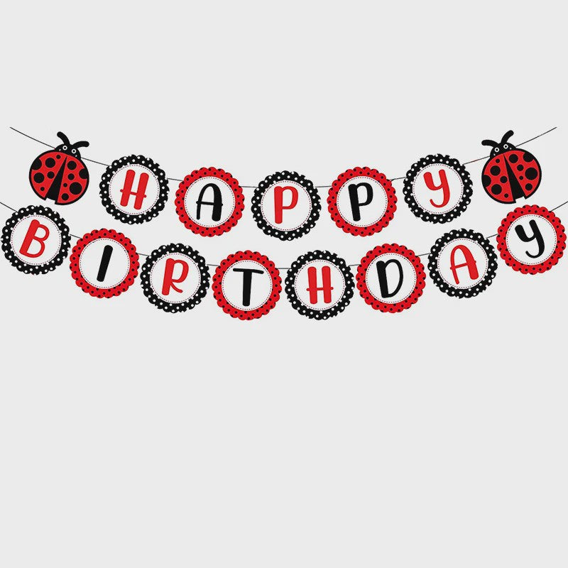 24x Lieveheersbeestje Cupcake Toppers - Rood met Zwarte Stippen - Feestdecoratie