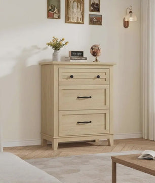 Moderne Ladekast van MDF - 74x40x75cm - Slaapkamer Commode met Textuur Fronten en Anti-Tip Kit