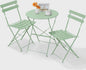 Inklapbare Bistro Set 3-delig Staal - Tuin, Balkon & Terras Meubilair