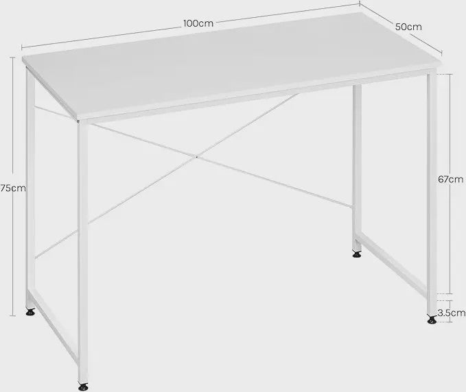 Moderne Metalen Bureau - Computer, Werk, Studie & Gaming Tafel