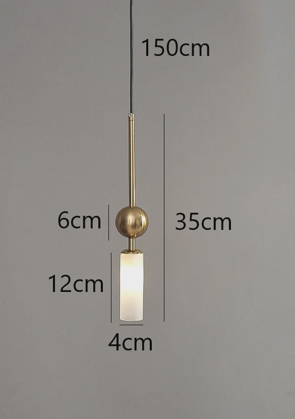 Luxe Scandinavische Hanglamp Goud/Zwart met Glas - Sfeervolle Verlichting voor Eetkamer, Slaapkamer of Nachtkastje