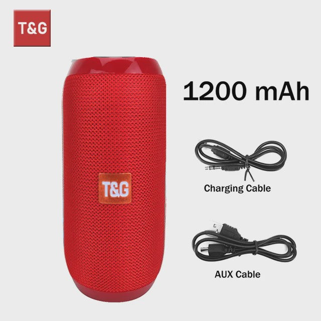 Draagbare Bluetooth Speaker T&G TG117 - Waterdicht, TWS Stereo Geluid & FM Radio