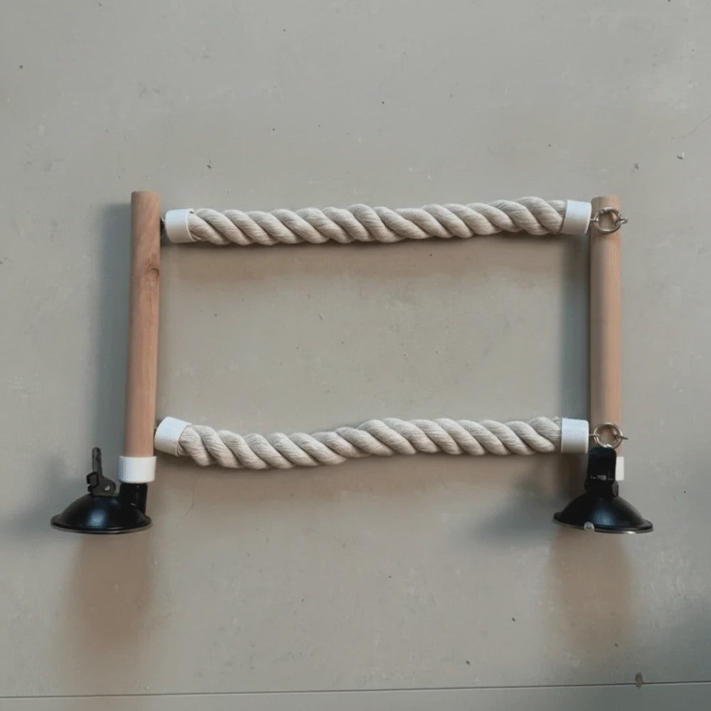Vogel Speeltouw met Zuignap - Klimtouw, Schommel & Ladder voor Papegaaien en Vogels - Plezier & Verrijking