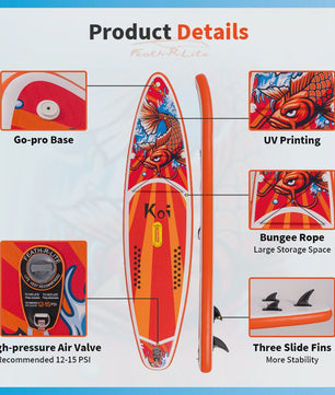 Opblaasbaar SUP Board 320-350cm met Complete Accessoireset - Ideaal voor Volwassenen