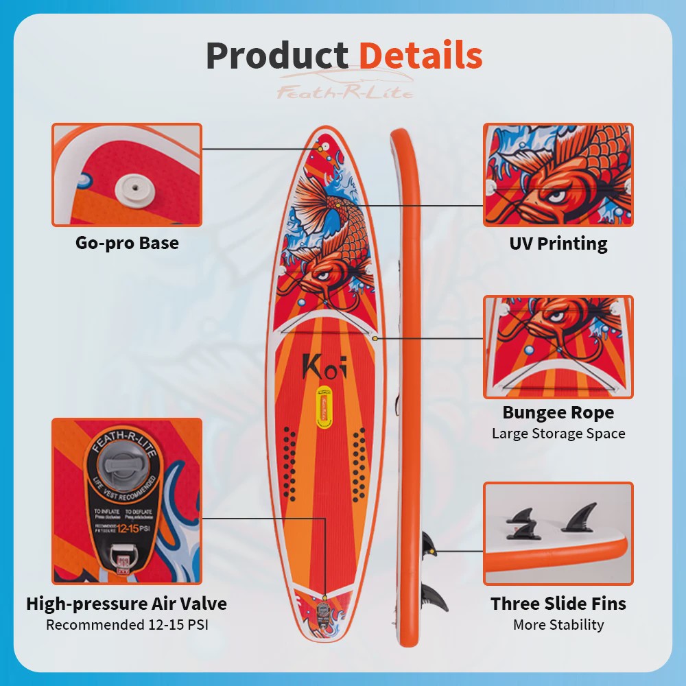 Opblaasbaar SUP Board 320-350cm met Complete Accessoireset - Ideaal voor Volwassenen