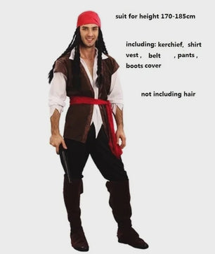 Piraten Kostuum Captain Jack Sparrow Stijl - Heren & Dames - Carnaval & Halloween