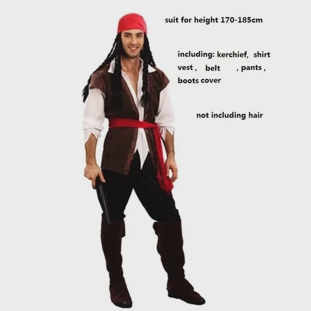 Piraten Kostuum Captain Jack Sparrow Stijl - Heren & Dames - Carnaval & Halloween