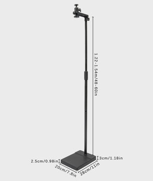 Verstelbare Projector Vloerstandaard 122-154 cm met 360° Draaibare Kop
