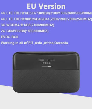 KuWFi 4G Pocket WiFi Router - 150Mbps Mobiele Hotspot met 6000mAh Batterij & SIM-kaart
