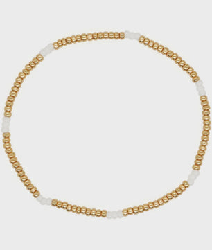 Set van 4 Elegante Armbanden met Goudkleurige Kralen en Parels voor Dames