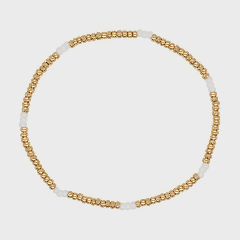 Set van 4 Elegante Armbanden met Goudkleurige Kralen en Parels voor Dames