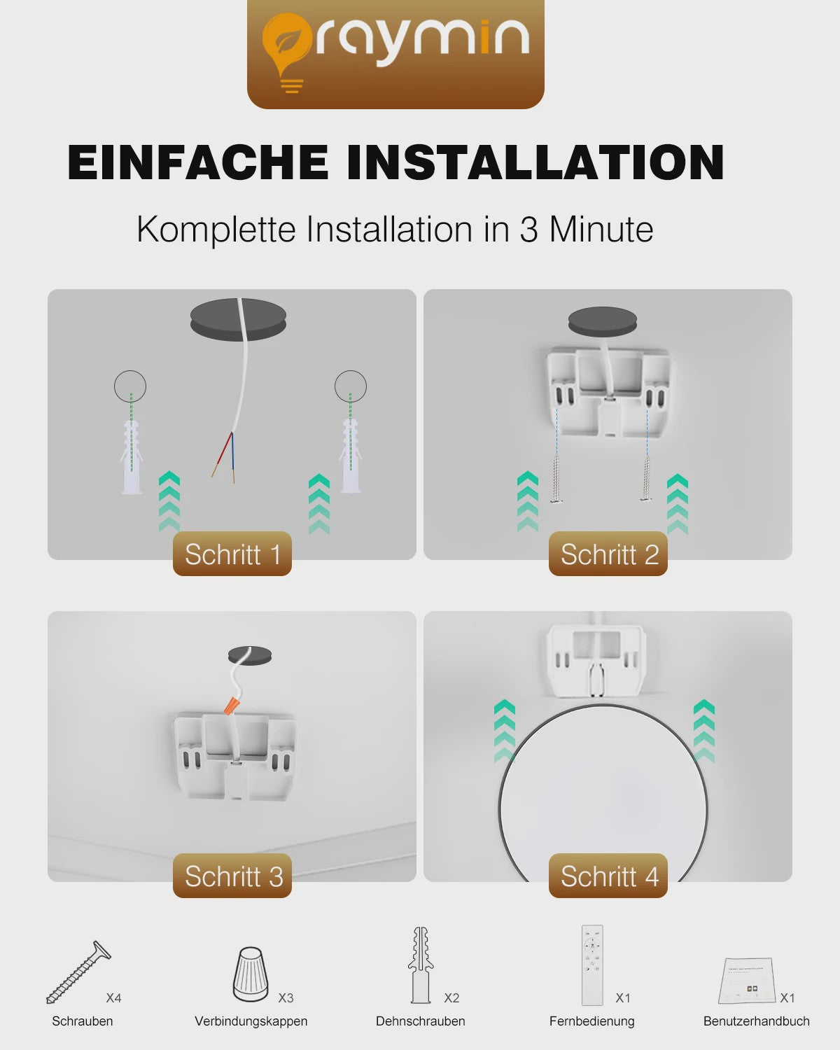 Slimme Plafondlamp LED RGB 24W Dimbare Rond Zwart 30cm met Afstandsbediening & App Bediening