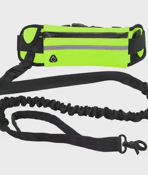 Handsfree Hondentuig met Heuptas - Reflecterend, Intrekbaar & Elastisch voor Lopen & Rennen