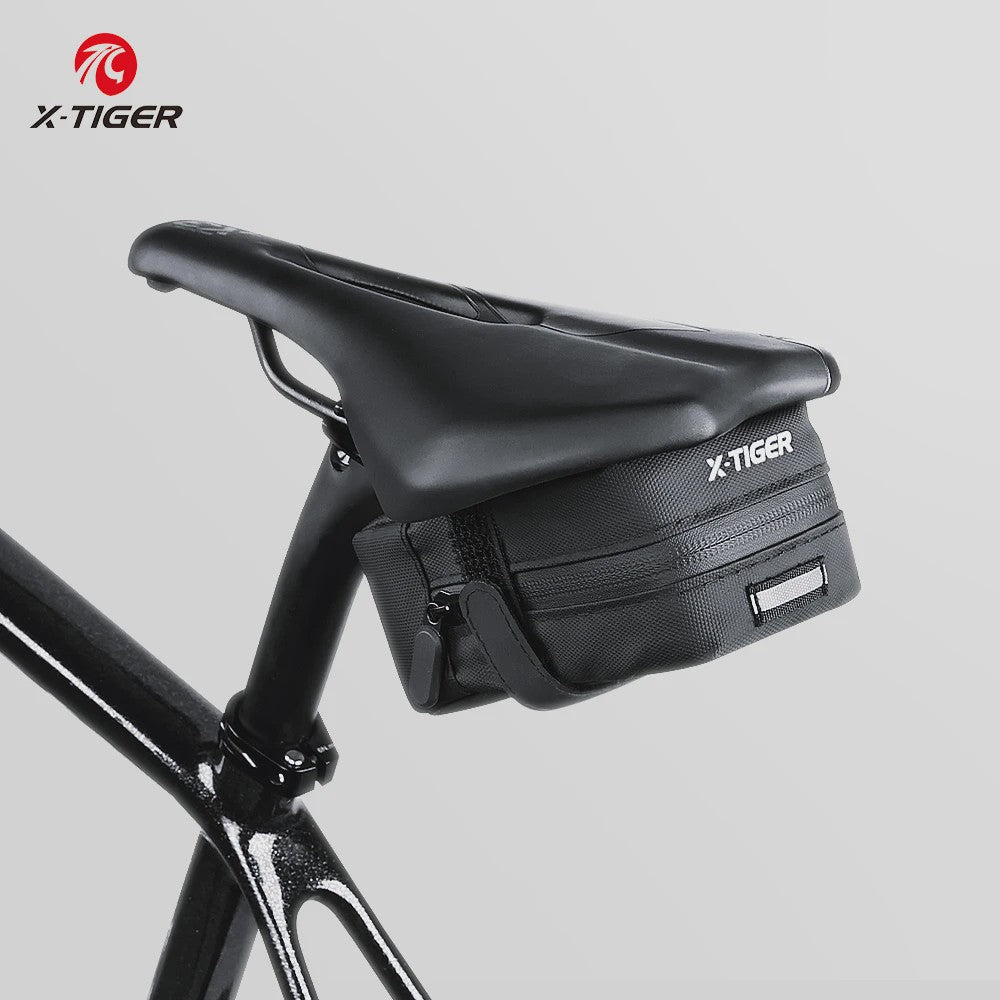 X-TIGER Mini Fietszadel Tas 0.7L - Waterdichte & Reflecterende Onderzadel Gereedschapstas voor MTB/Racefiets