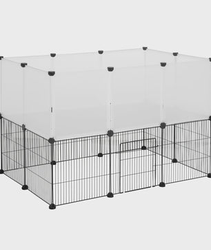 EUGAD Dierenren | Ruim Speelverblijf voor Konijnen, Katten, Puppies & Kleine Huisdieren | Buiten & Binnen Gebruik