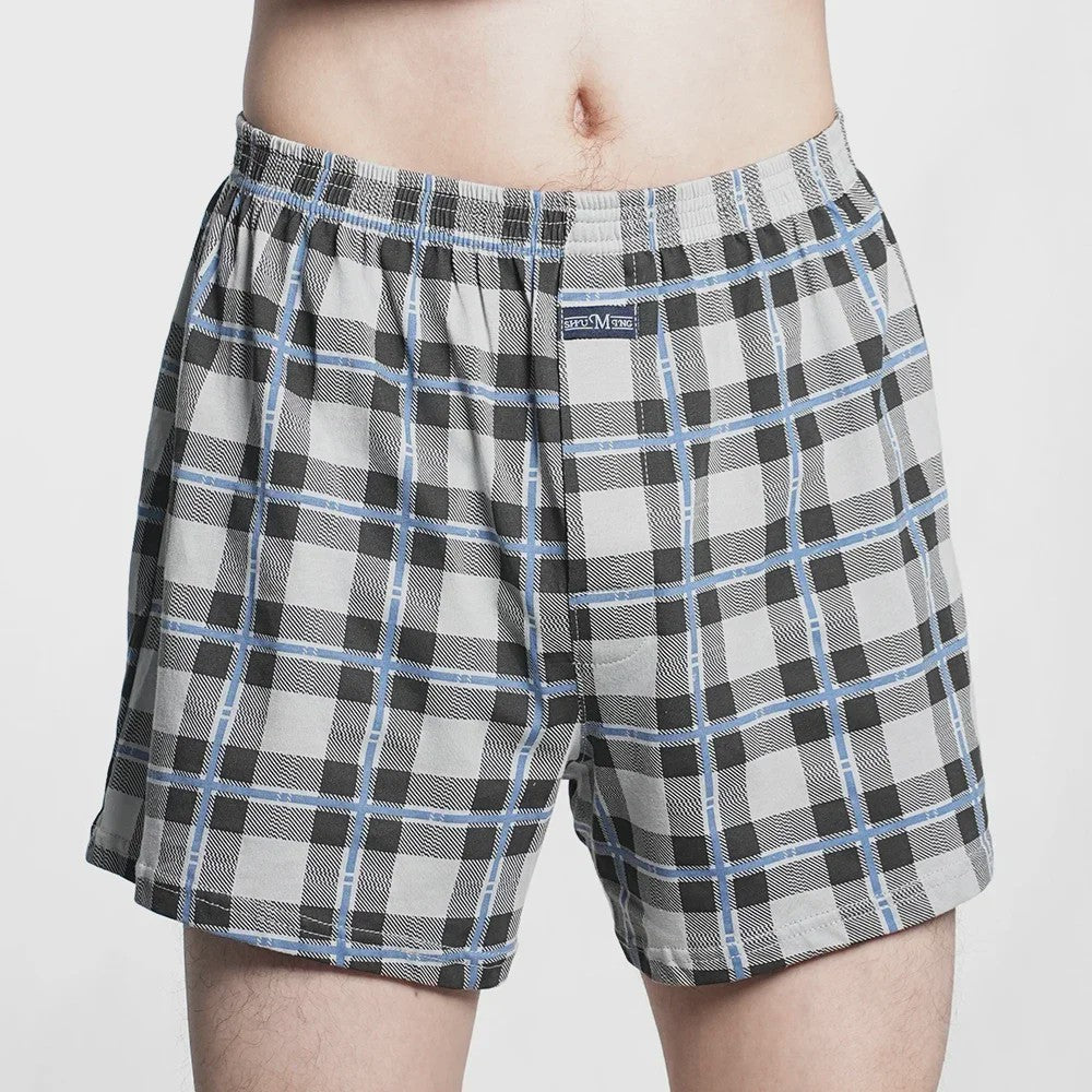 Herens Boxer Shorts van Puur Katoen - Comfortabel & Ruim - Geruit & Effen - Plus Size M-3XL