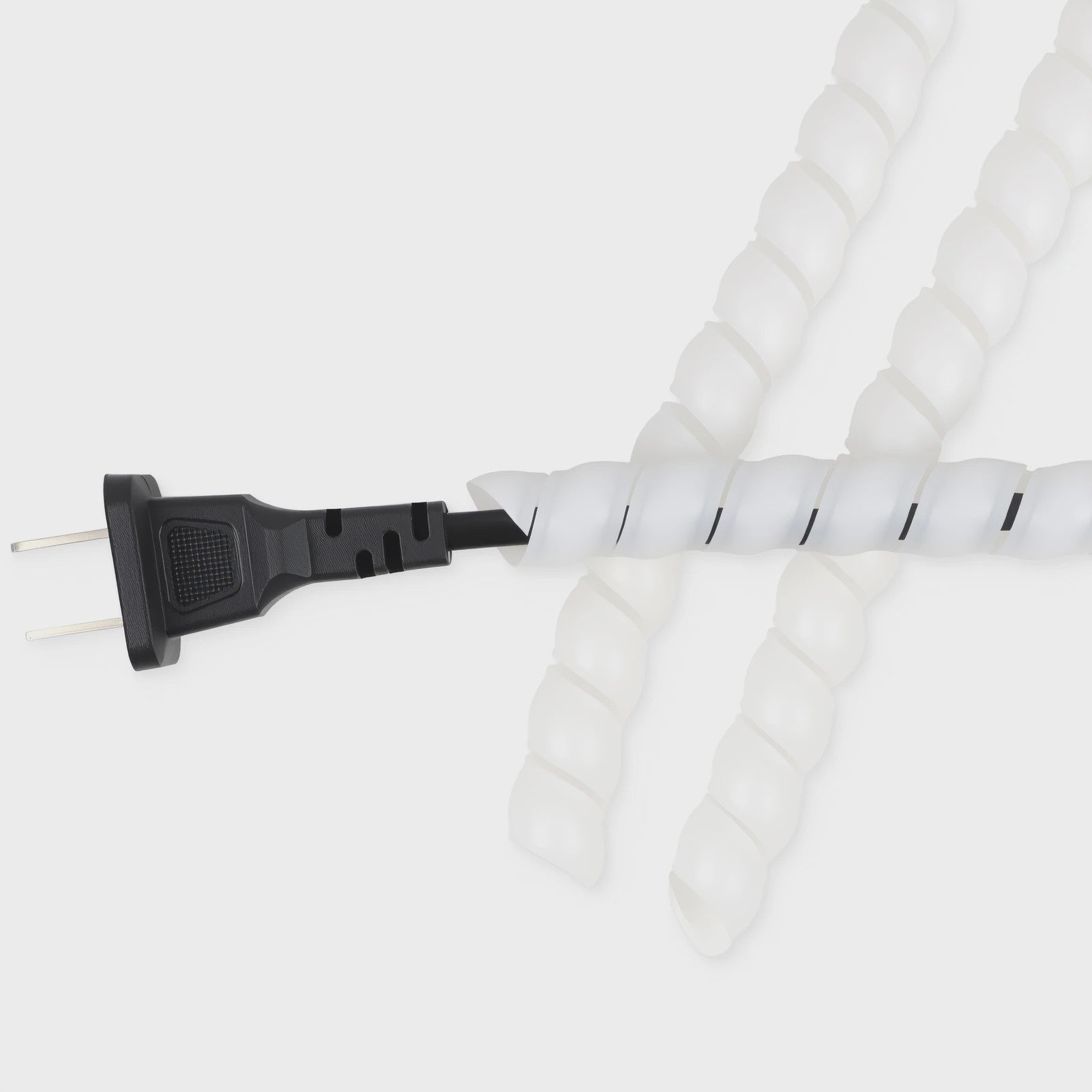 Flexibele Kabel Beschermhoes - Spiralen Kabelgoot voor Kabelmanagement (Zwart/Wit, 8-20mm)