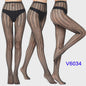 Dames Visnet Panty's met Jacquard Weefsel - Gothic Kant & Spider Net Stijl