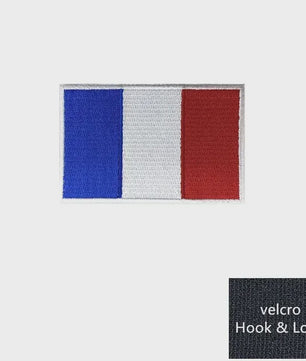Franse Vlag Patches met Klittenband - Geborduurd Embleem