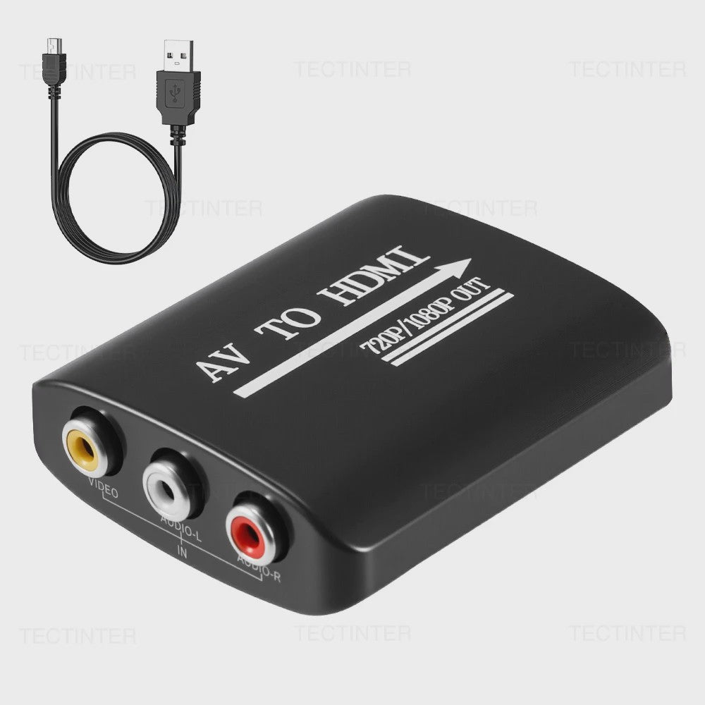 HD 1080P AV naar HDMI Converter voor Oude Consoles met USB Voeding