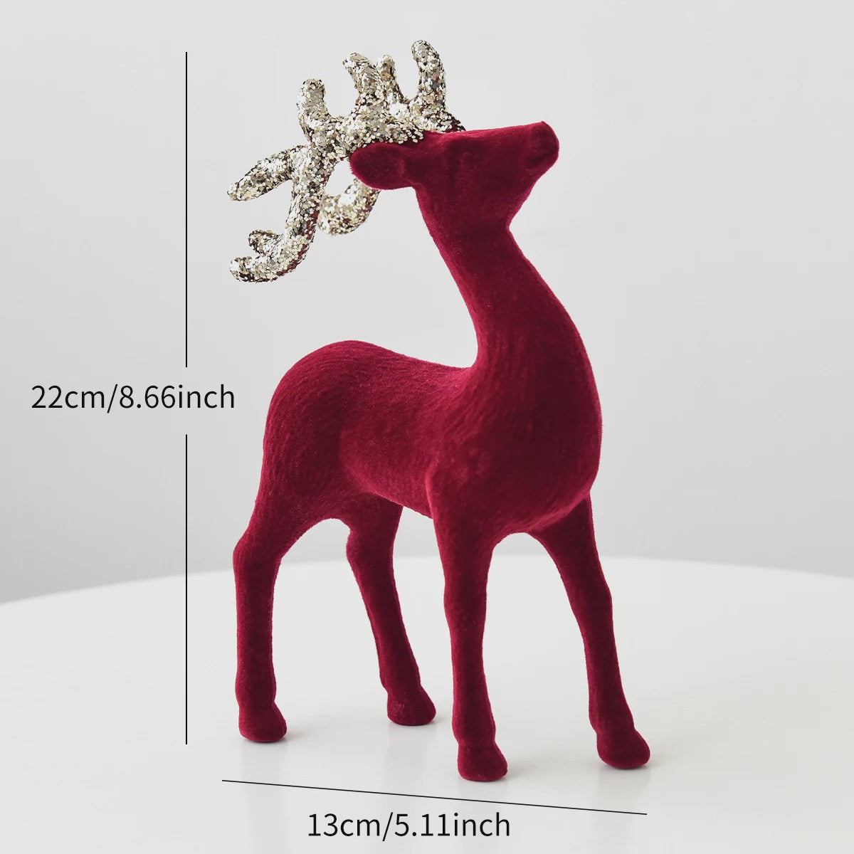 Kerstdecoratie: Pluche Herten Ornament voor Kerstboom of Bureau