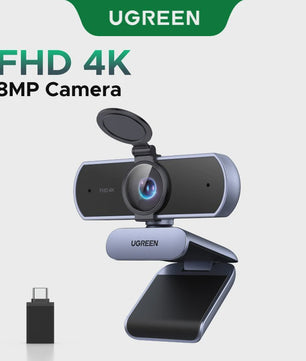 4K Webcam met Autofocus, AI Noise Cancelling Microfoons & Privacy Cover
