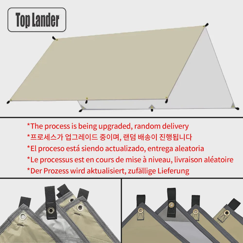 Waterdichte Camping Tarp - Ultralichte Zonwering & Schuilplek voor Outdoor Avonturen