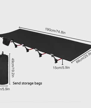 WESTTUNE Ultralichte Camping Cot - Draagbaar Opvouwbaar Kampeerbed van Aluminiumlegering