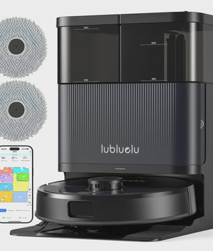 Lubluelu S1000 Robotstofzuiger met Zelfreinigende Basis: 11000Pa, 75℃ Warm Water Mop, Automatische Droging