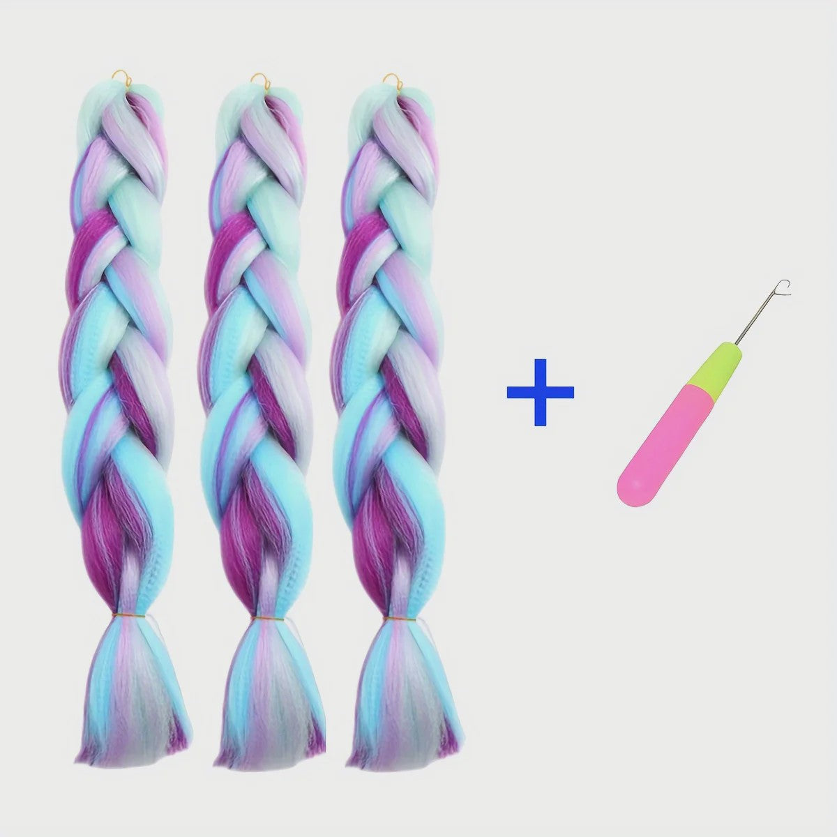 3x Jumbo Braids Haar Extensions - 24 Inch Synthetisch Vlecht Haar in 4 Kleuren voor Kinderen & Volwassenen