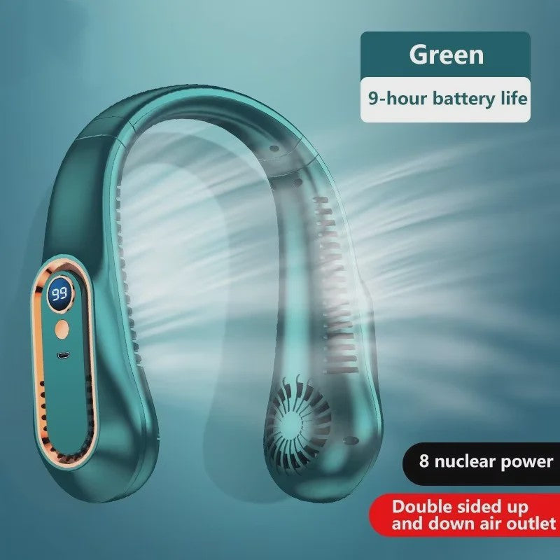 Lenovo Draagbare Nekventilator met 10000mAh Batterij - USB Oplaadbaar, Bladeless & LED Display