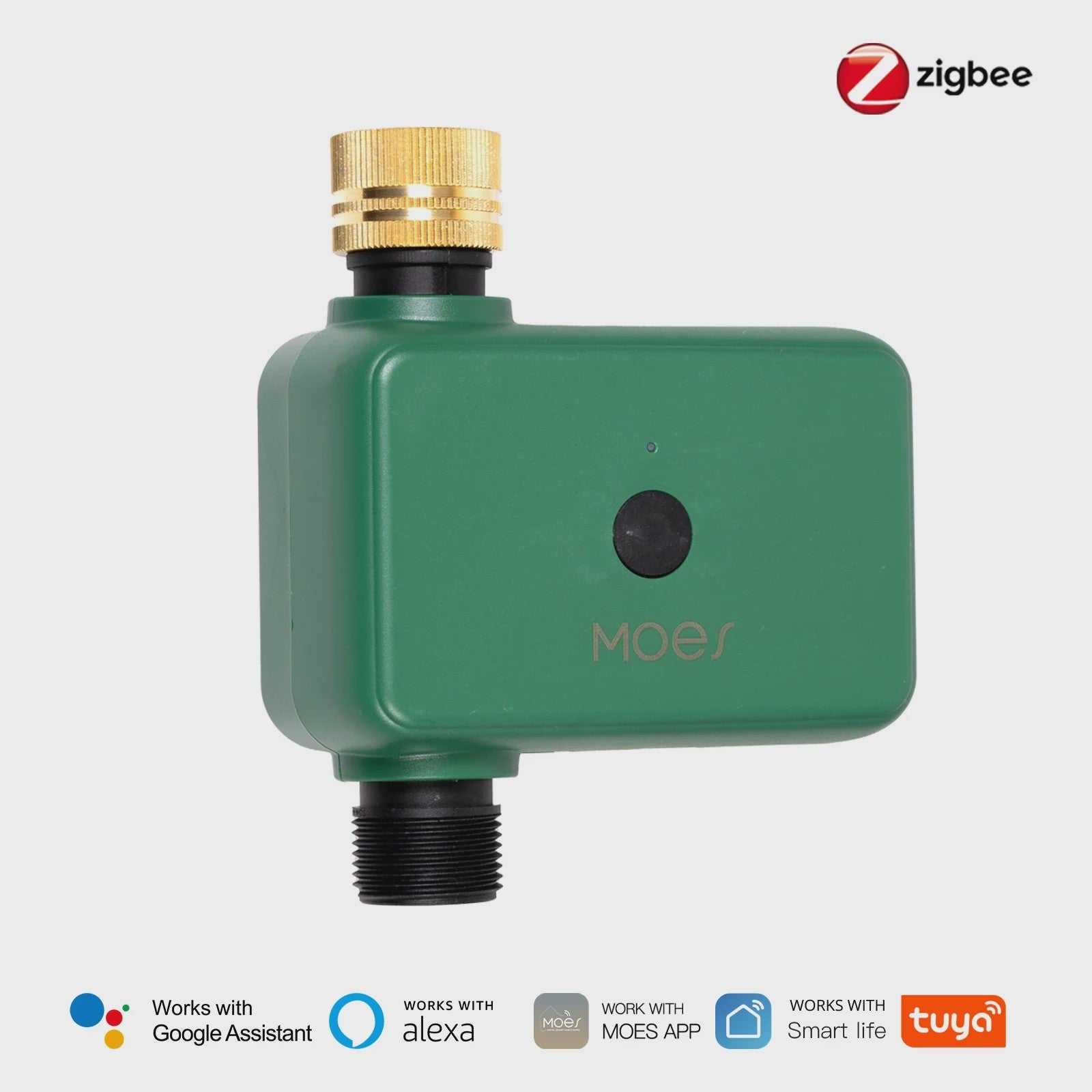 MOES Tuya ZigBee Slimme Water Timer voor Tuinsproeiers & Druppelsystemen - App & Spraakgestuurd