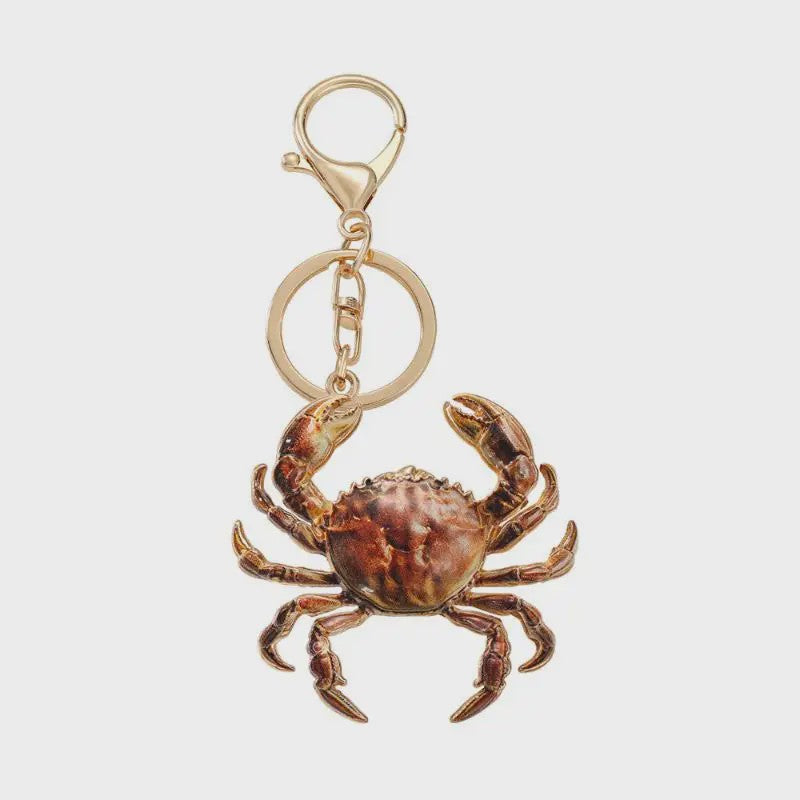 Unieke Krab Sleutelhanger - Stijlvolle Oceaan Dieren Hanger met Karabijnsluiting