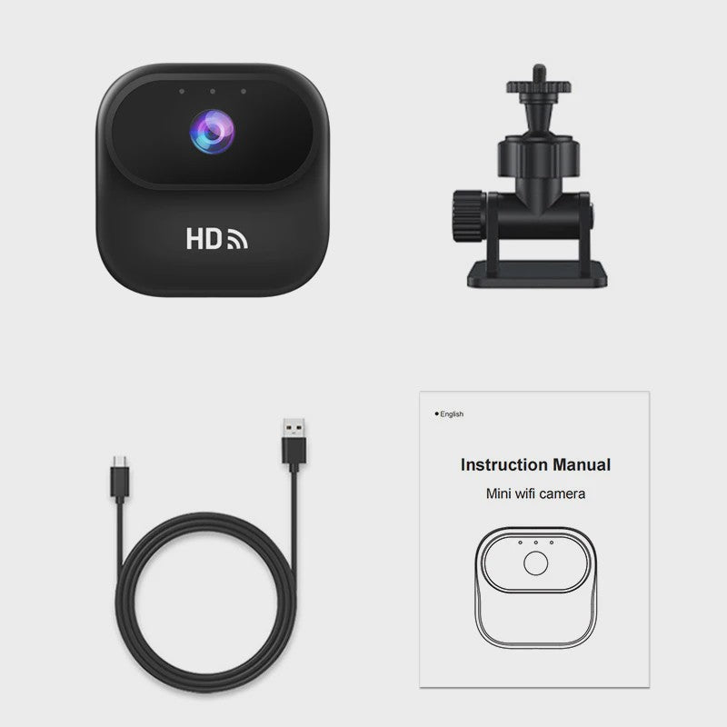 Ourlife A800 Mini WiFi Camera 1080P HD met Bewegingsdetectie en Magnetische Bevestiging