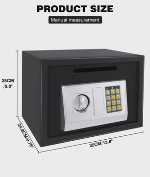 Brandwerende Waterdichte Kluis met Digitale Code & Sleutel - 4.6L/8.5L/16L