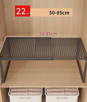 Uitschuifbare Garderobekast Planken Organizer - Stapelbaar & Verstelbaar