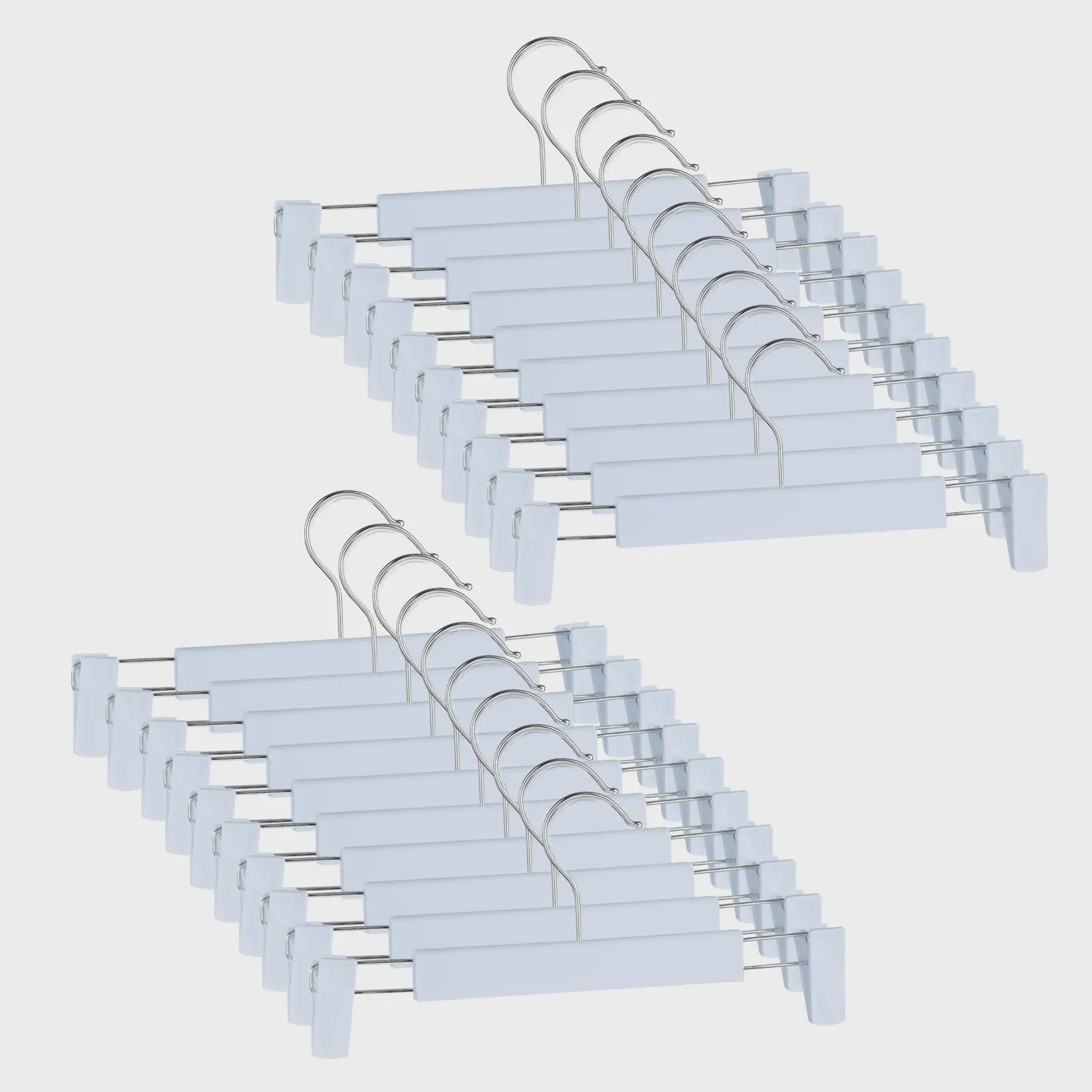 Set van 10 Verstelbare Anti-slip Kledinghangers met Clips voor Broeken, Rokken en Jeans