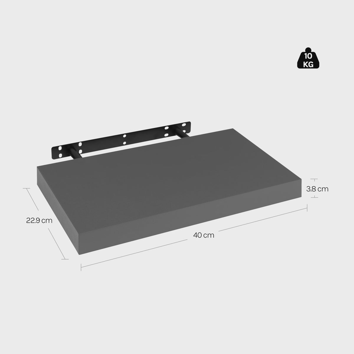 WOLTU Wandrek Houten Drijvende Planken - Stijlvolle Opbergoplossingen voor CD's, Boeken en Decoratie