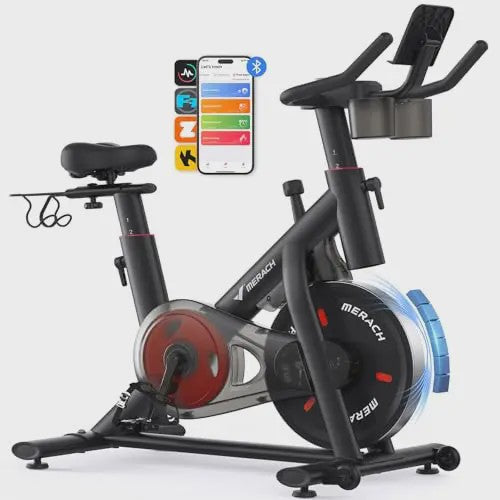 MERACH S26B2 Hometrainer - Stille Magneetweerstand Fiets met App & Fitness Cursussen