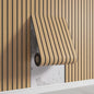3D Houten Lamellen Behang - Zelfklevend, Waterdicht & Verdikkend - Wanddecoratie