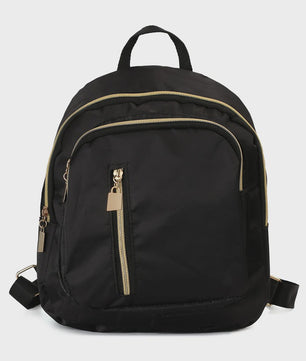Stijlvolle Mini Rugzak Zwart - Nylon Daypack voor Dames en Heren, Ideaal voor Reizen