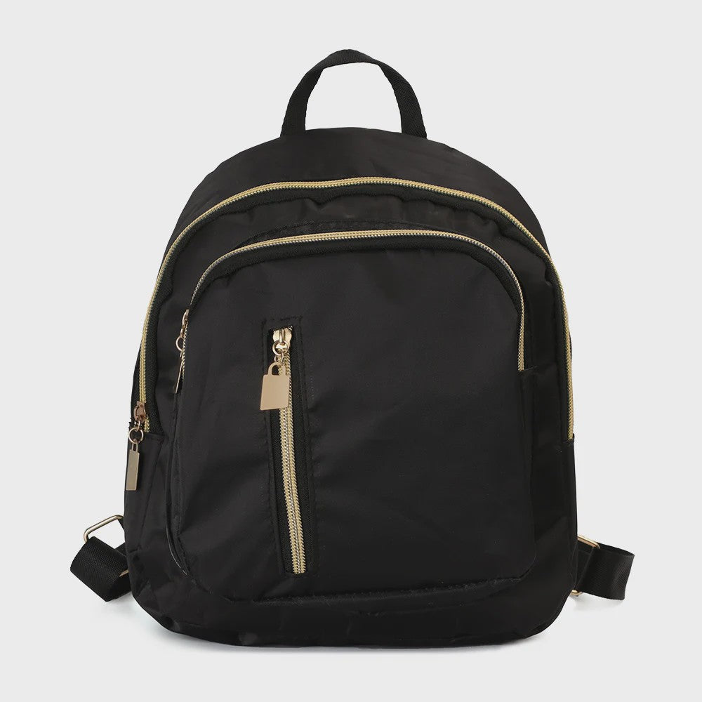 Stijlvolle Mini Rugzak Zwart - Nylon Daypack voor Dames en Heren, Ideaal voor Reizen