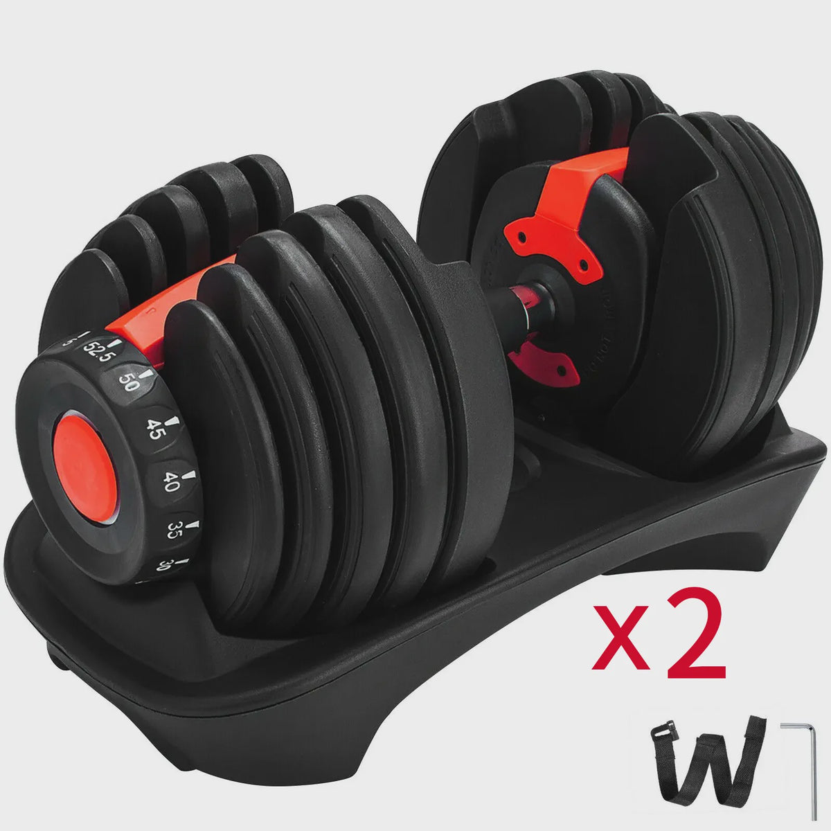 Verstelbare Dumbbell Set 2.5-24 KG - Ruimtebesparend en Veelzijdig Fitnessgewicht