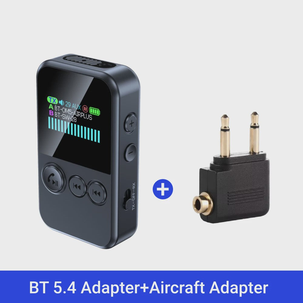 Clip-on Bluetooth 5.4 Audio Zender Ontvanger met AUX, TF Kaart & HIFI Muziek