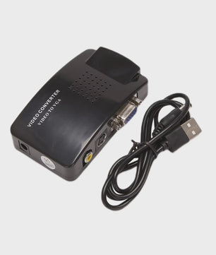 AV naar VGA Converter met RCA & S-Video ingang - Beeldconversie Switch Box