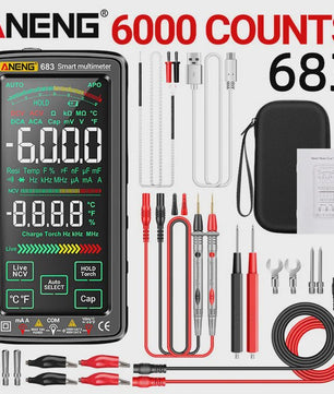 ANENG 683 Slimme Touchscreen Multimeter - Oplaadbaar, 6000 Counts, AC/DC