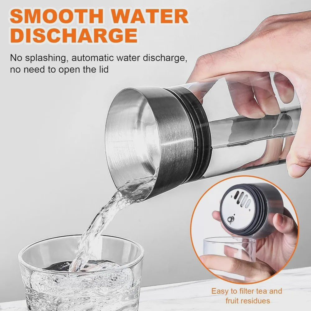 Stijlvolle Glazen Waterkan met Deksel - 1 Liter - Perfect voor Water, Sap, IJsthee & Limonade
