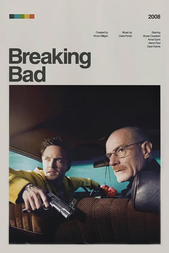 Breaking Bad Canvas Poster - Vintage Film Art Print voor Woonkamer Decoratie
